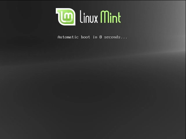 Live CD von Linux Mint startet