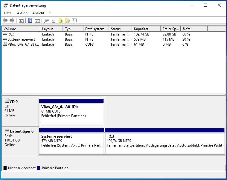 Windows Datenträgerverwaltung - Partition wurde vergrößert