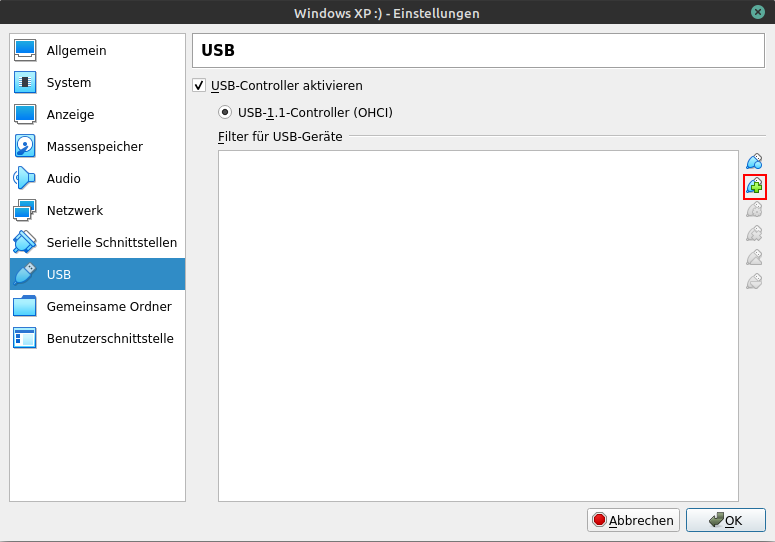 USB-Controller - Virtual Box