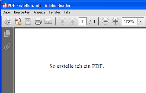 Ergebnis als PDF-Datei